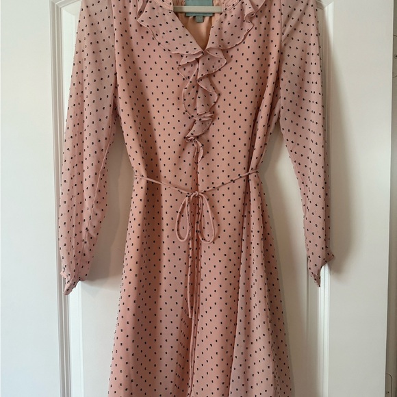 Skies Are Blue Dresses & Skirts - Pink Long Sleeve Crew Neck Sundress